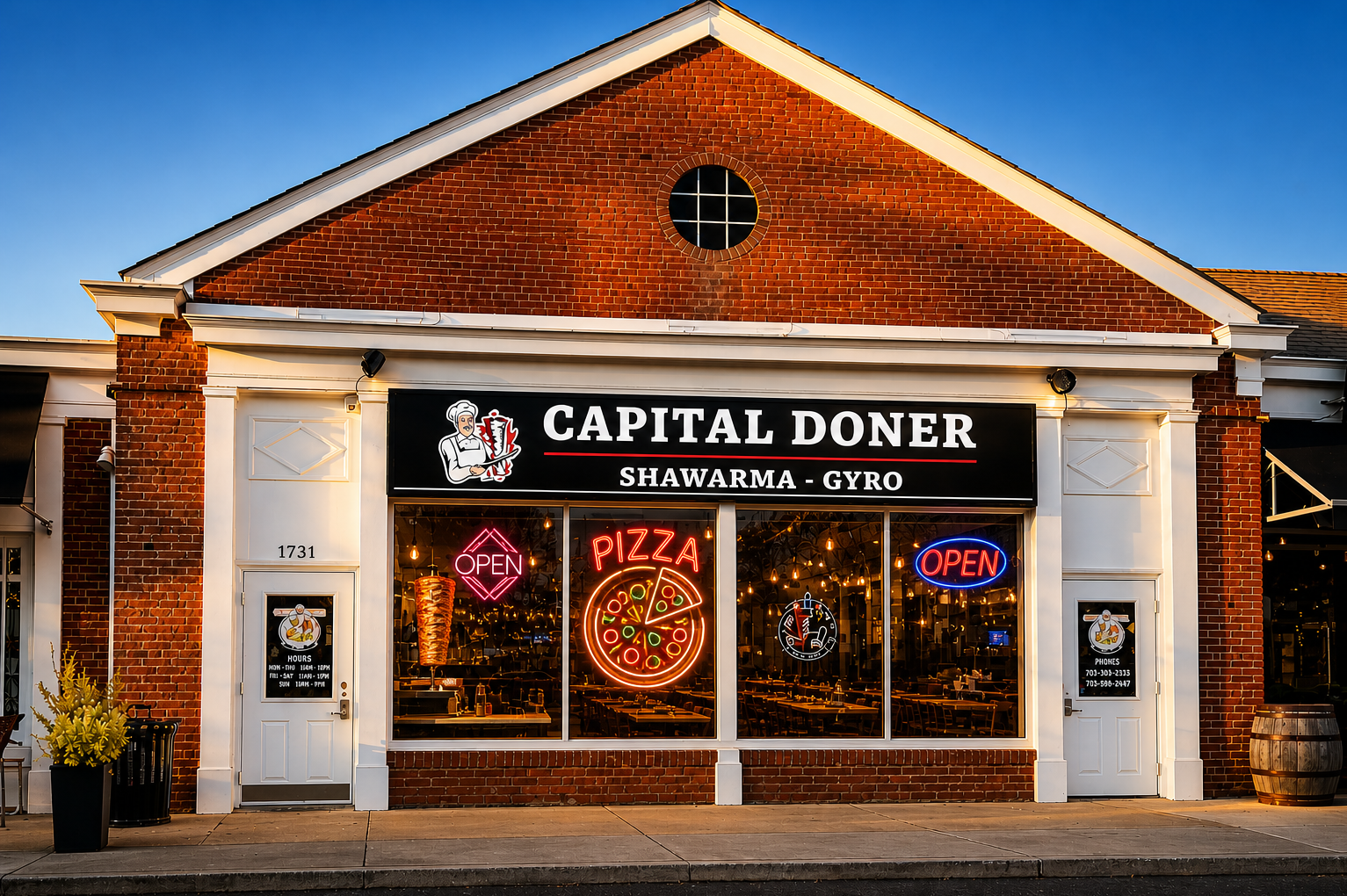 Capital Doner storefront at 1731 Wilson Blvd, Arlington, VA